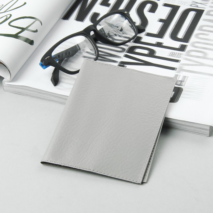 Обложка для паспорта ультратонкая, серая