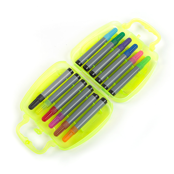 Фломастеры 12 цветов МИНИ в пластиковой сумочке,МИКС