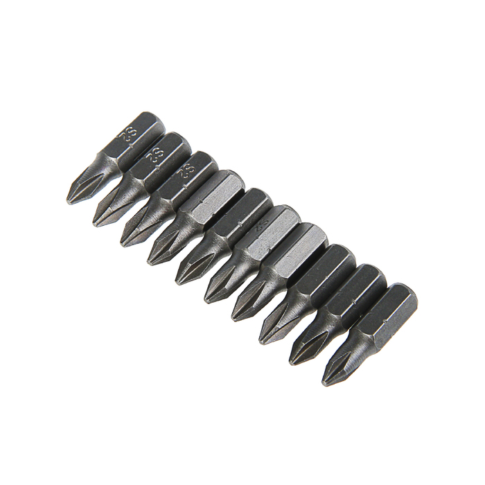 Набор бит TUNDRA basic, сталь S2, 10 шт, 25 мм, PH1