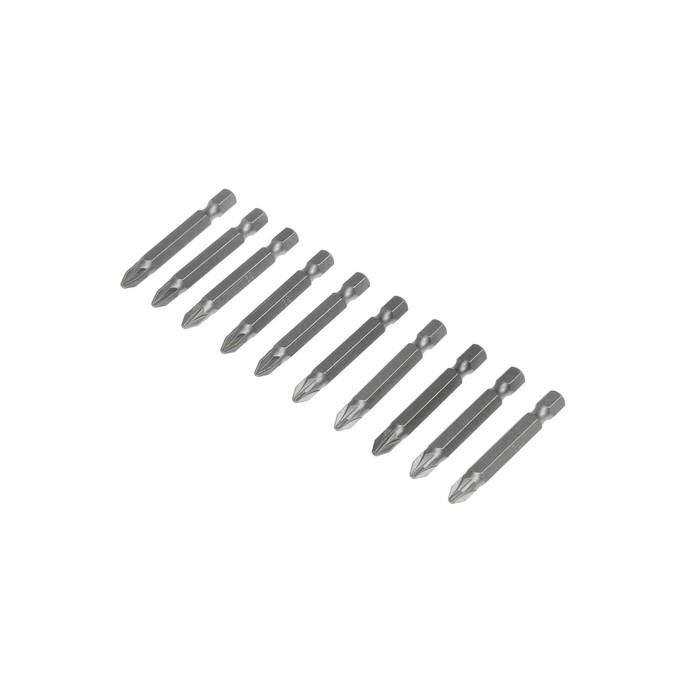 Набор бит TUNDRA basic, сталь S2, 10 шт, 50 мм, PZ2