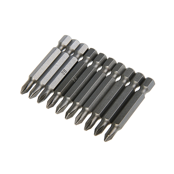 Набор бит TUNDRA basic, сталь S2, 10 шт, 50 мм, PH1