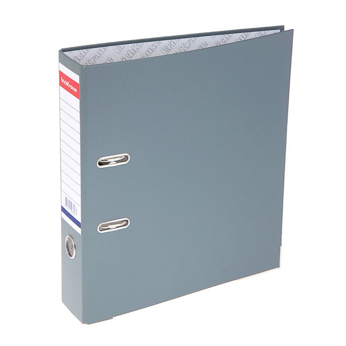 Папка-регистратор А4, 70мм "Стандарт", разборный, серый, этикетка на корешке, металлический кант, картон 2мм, вместимость 450 листов