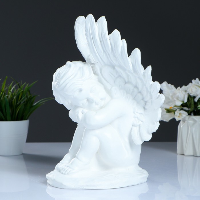 Статуэтка "Грустный ангел" белая