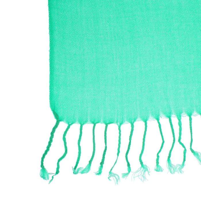 Палантин однотонный с бахромой, размер 70х170 см, цвет ментол 108 текстиль, фланель