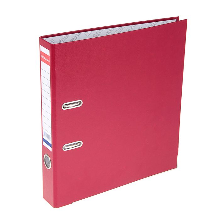 Папка-регистратор А4, 50мм "Стандарт", разборный, бордовый, этикетка на корешке, металлический кант, картон 2мм, вместимость 350 листов