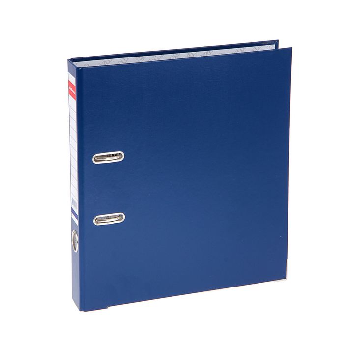 Папка-регистратор А4, 50мм "Стандарт", разборный, синий, этикетка на корешке, металлический кант, картон 2мм, вместимость 350 листов