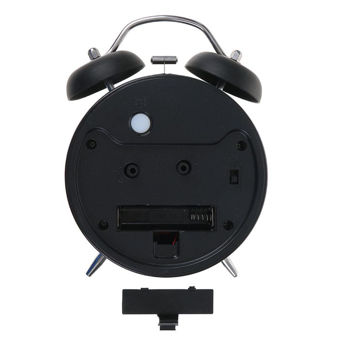 Будильник d=11,5см, коричневый под старину, на циферблате Букет маков