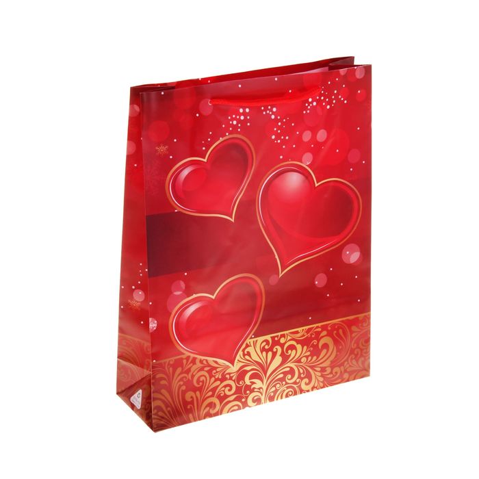 Пакет пластиковый "Сердца"