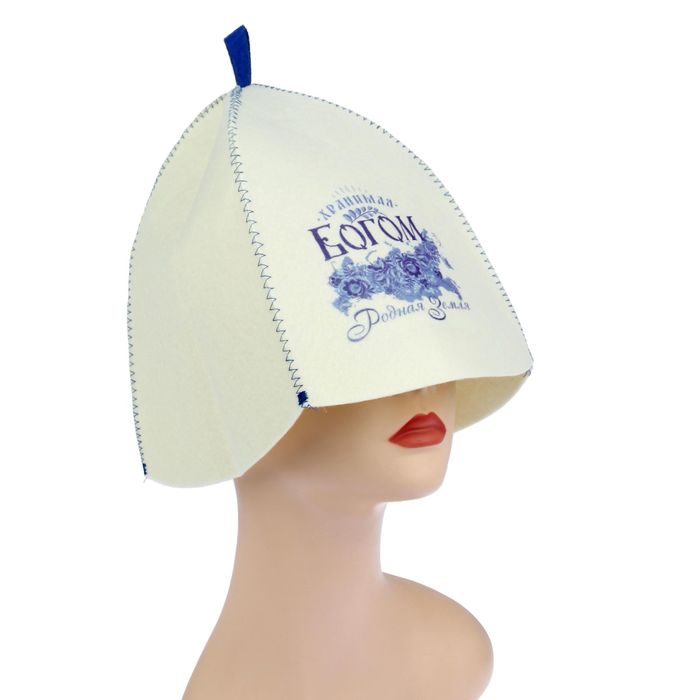 Шапка банная с принтом "Хранимая Богом Родная Земля"