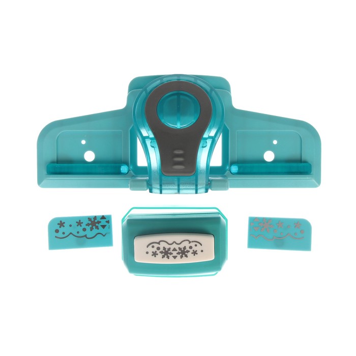 Дырокол фигурный для края вырубка 6,5х2,7 см "Снежинки"