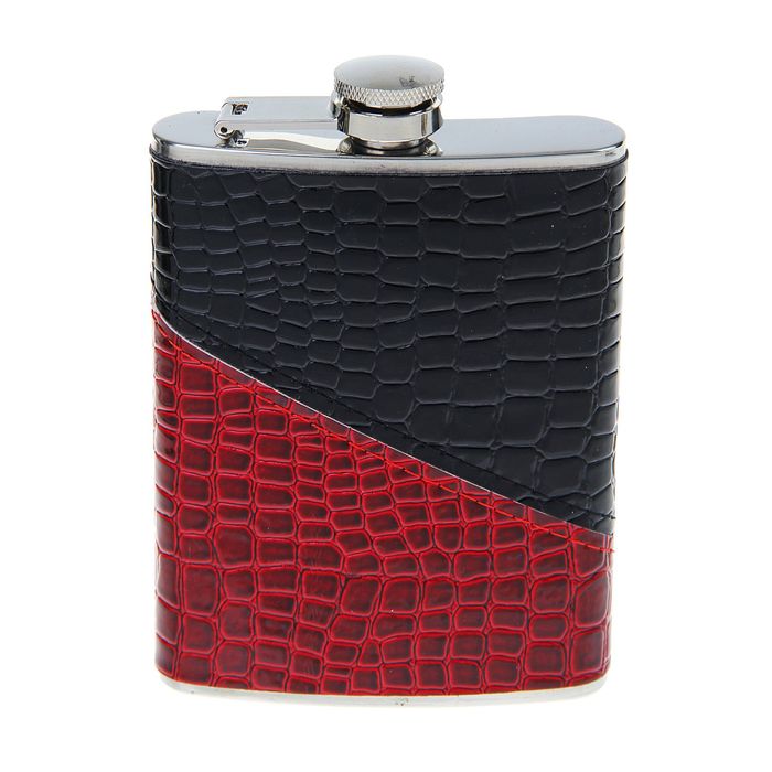 Фляжка "Чёрно-красная диагональ", 240 мл