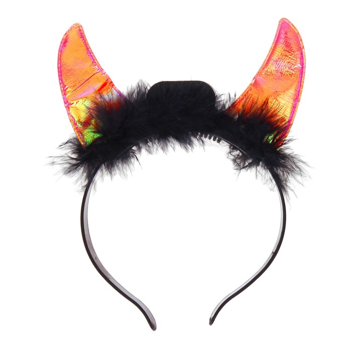 Карнавальный ободок световой "Черт"