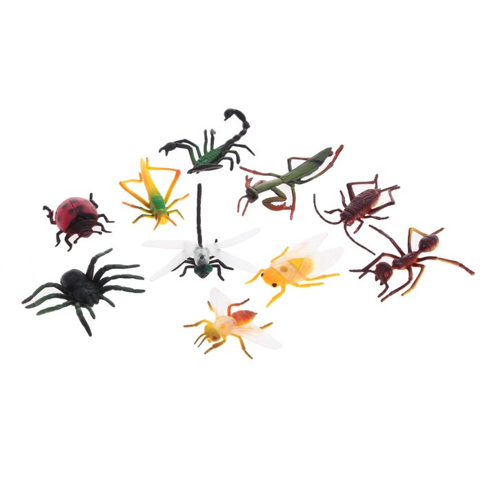 Набор животных "Насекомые", 10 фигурок