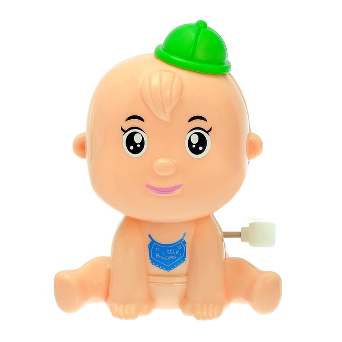 Игрушка заводная "Пупсик в слюнявчике", МИКС