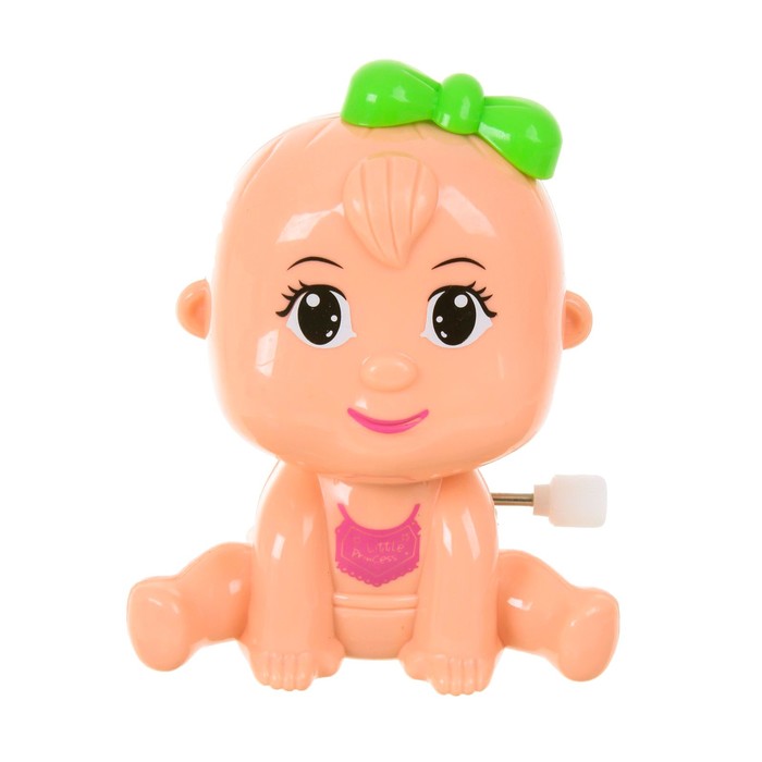 Игрушка заводная "Пупсик в слюнявчике", МИКС