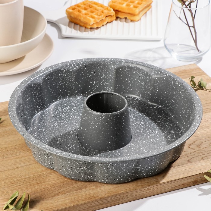 Форма для выпечки с а/п покрытием "Немецкий кекс. Мрамор" 28х5,5 см