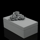 Шкатулка "Цветы", серая, 15 × 28 × 16 см - Фото 1
