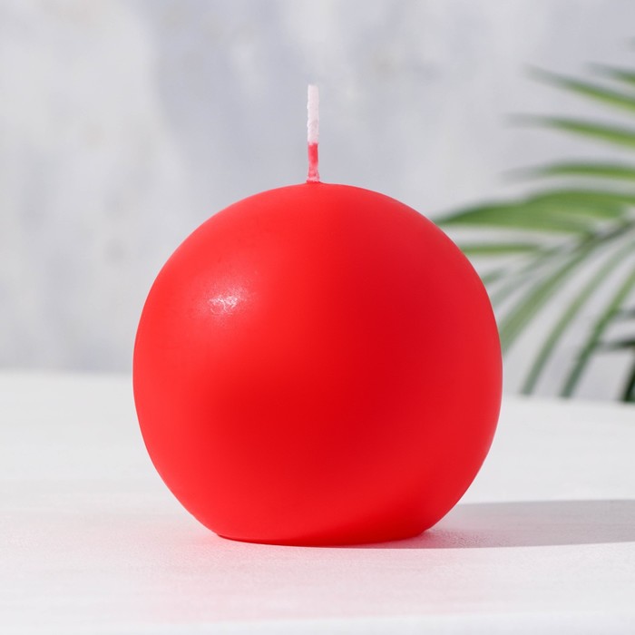 Свеча-шар, 5,5 см, 9 ч, 97 г, красная свеча шар антей кэндл 6 см красная