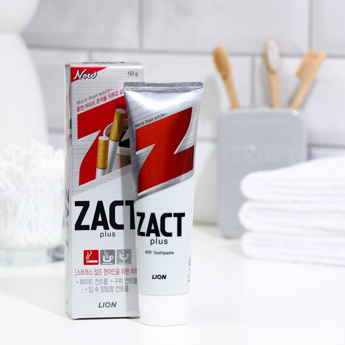 Зубная паста Zact Lion отбеливающая, 150 г