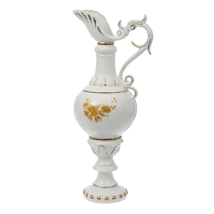 Ваза напольная "Кувшин" белая