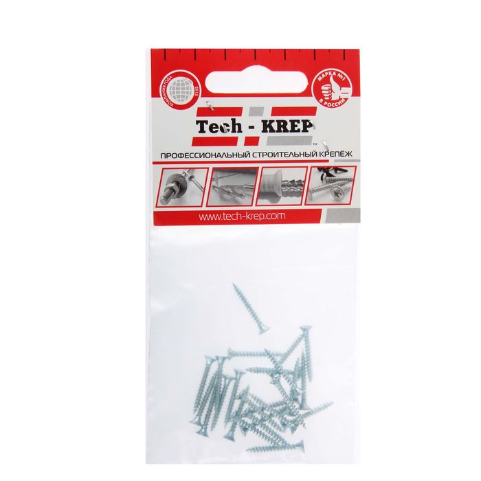 Саморезы универсальные TECH-KREP, ШУц, 2.5х20 мм, цинк, потай, 25 шт.