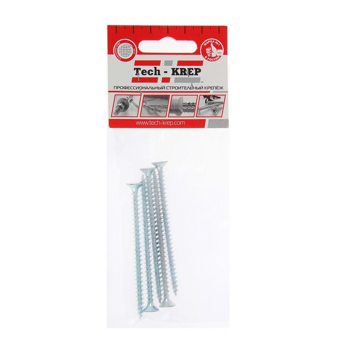 Саморезы универсальные TECH-KREP, ШУц, 5х80 мм, цинк, потай, 5 шт.