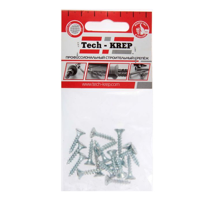 Саморезы универсальные TECH-KREP, ШУц, 4.5х20 мм, цинк, потай, 18 шт.