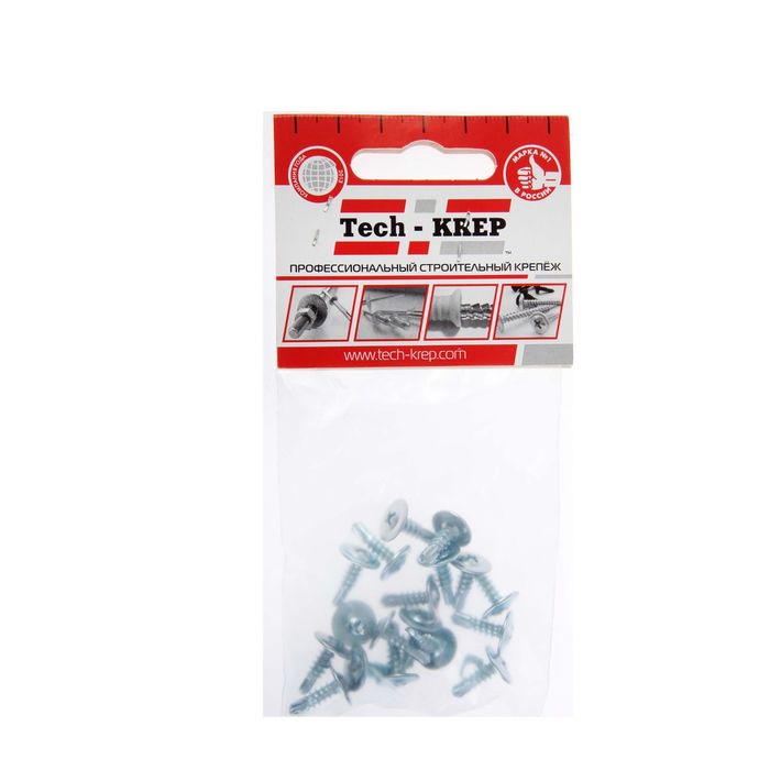 Саморезы с прессшайбой TECH-KREP, ШСММ, 4.2х13 мм, сверло, 18 шт.