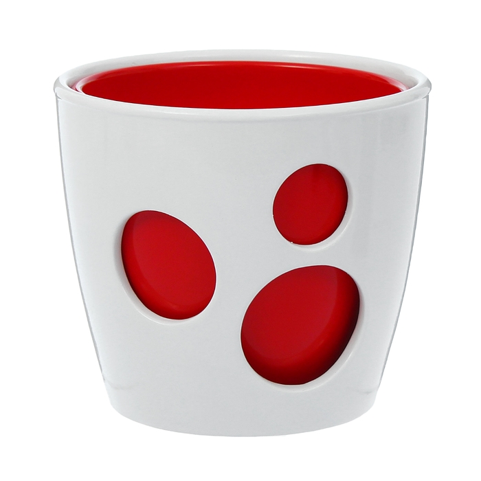 набор горшков "Виктория" 2 горшка: 4л, 3л белый, красный