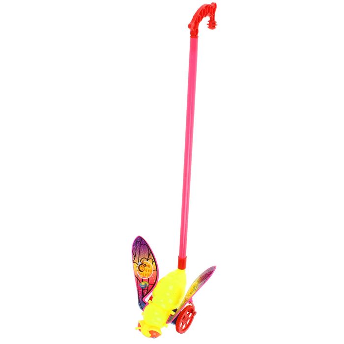 Каталка "Муха" на палочке, МИКС