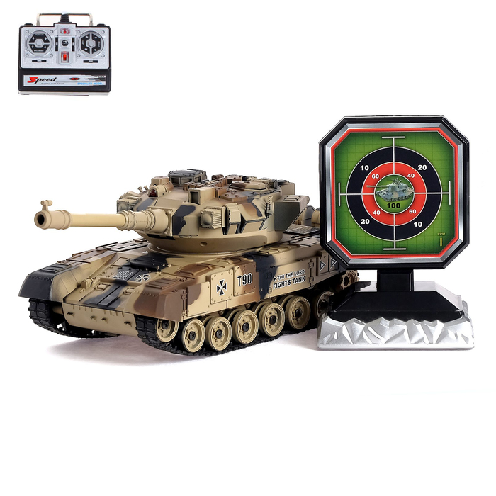 Танк радиоуправляемый "Т90", с аккумулятором, стреляет ВВ пулями