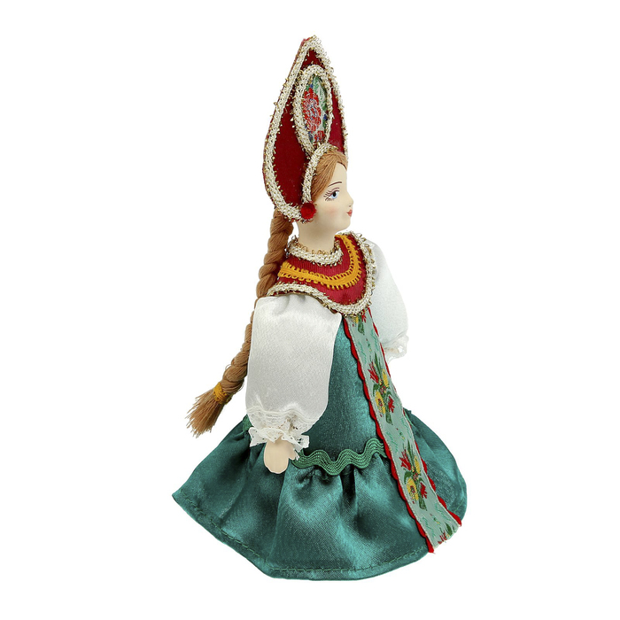 Сувенирная кукла "Девичий праздничный костюм. Владимирская обл. Россия. 18-19 в."