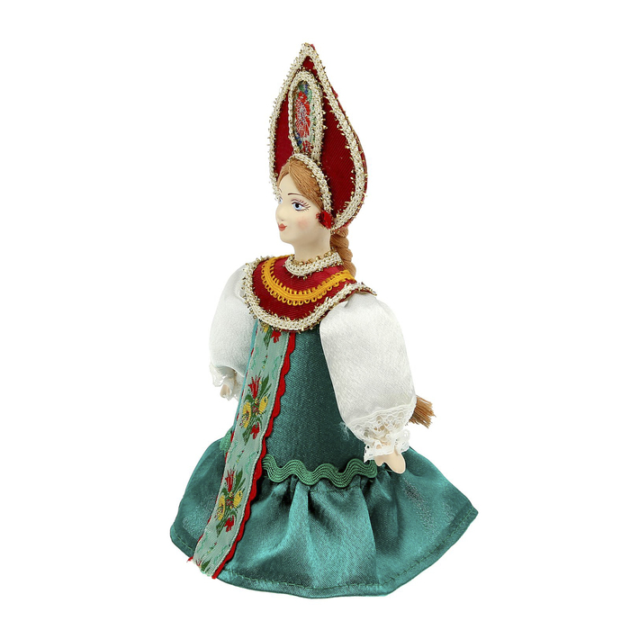 Сувенирная кукла "Девичий праздничный костюм. Владимирская обл. Россия. 18-19 в."