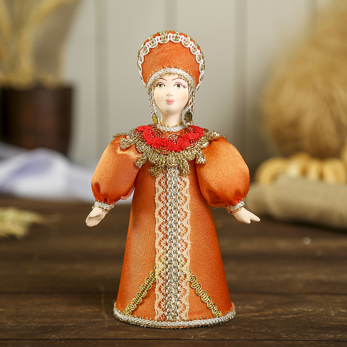 Сувенирная кукла "Праздничный нарядный костюм. Русь"