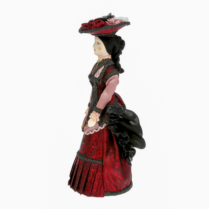 Сувенирная кукла "Дама в городском французском костюме, кон.19 в. Петербург"