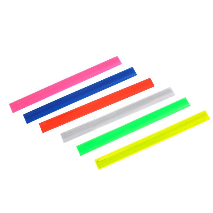 Браслет светоотражающий, 34 см, цвета МИКС