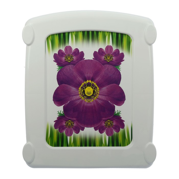 Комод 3 секции "Фиалка", цвет фуксия/белый