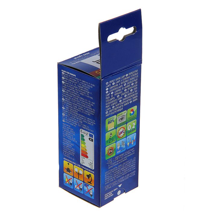 Лампа энергосберегающая Uniel, Е14, 15 Вт, свет тёплый белый