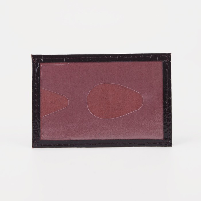 Футляр для карточки, крокодил, цвет коричневый