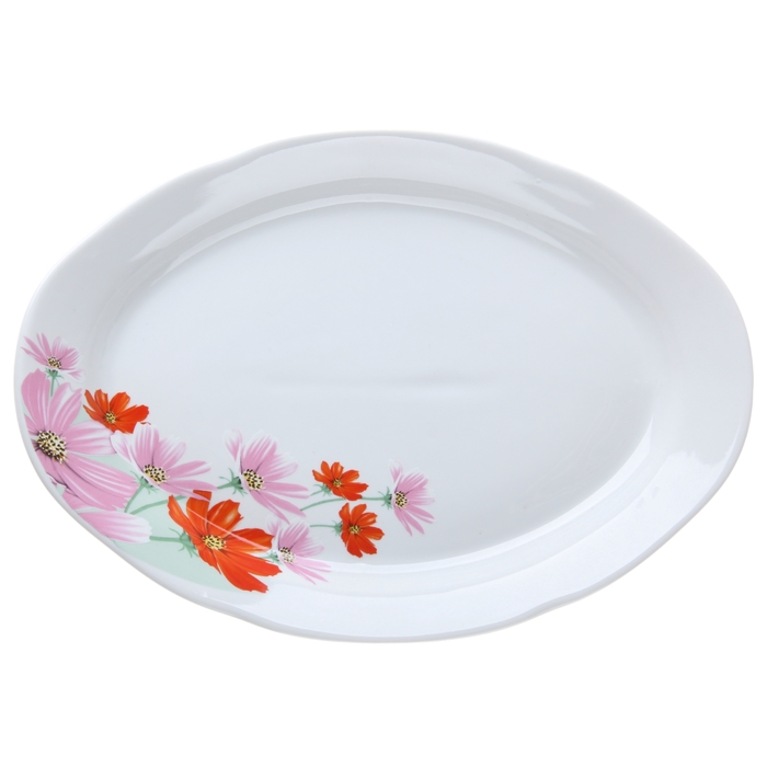Блюдо овальное 33 см "Космея"