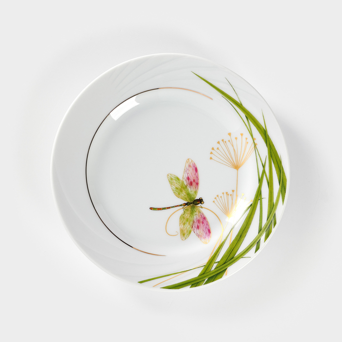 Тарелка мелкая 17,5 см "Голубка. Стрекоза"