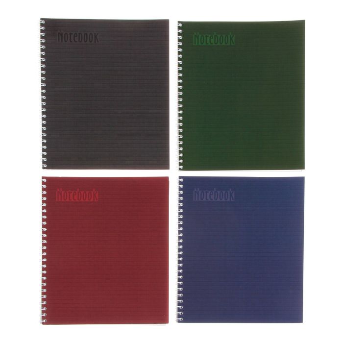 Тетрадь 60 листов клетка на гребне "Классик", УФ-лак, подложка картон 400гр, МИКС