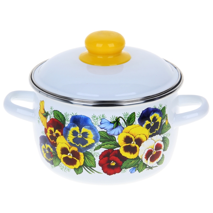 Кастрюля 2 л "Анютины глазки"