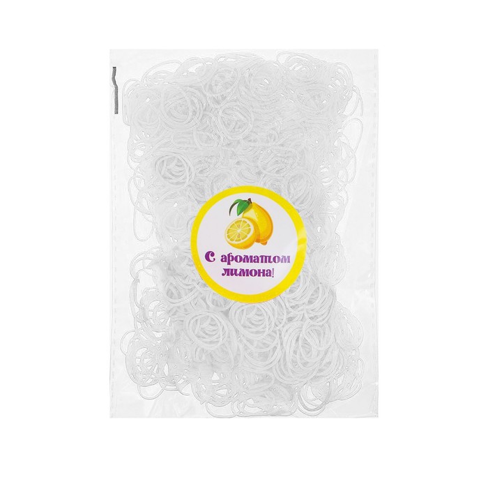 Набор резинок для волос, 200 шт., аромат лимона, цвет белый