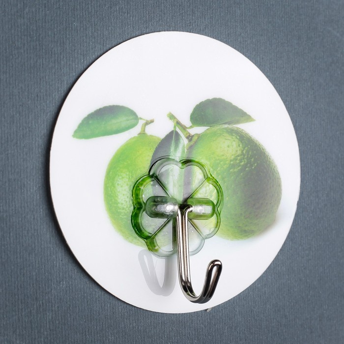 Крючок-наклейка "Фрукты-ягоды", цвет МИКС