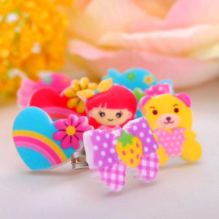 Кольцо детское "Выбражулька" леденцы, форма МИКС, цвет МИКС, безразмерное