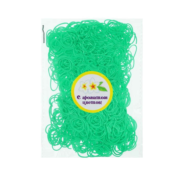 Набор резинок для волос, 200 шт., аромат цветов, цвет салатовый
