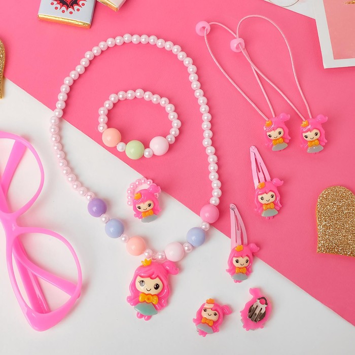 Набор детский "Выбражулька" 9 предметов, девочка, цвет МИКС