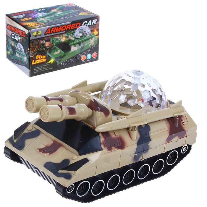 Танк "Атака", работает от батареек, световые и звуковые эффекты