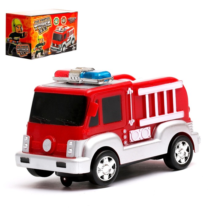 Машина "Пожарная", работает от батареек, световые и звуковые эффекты